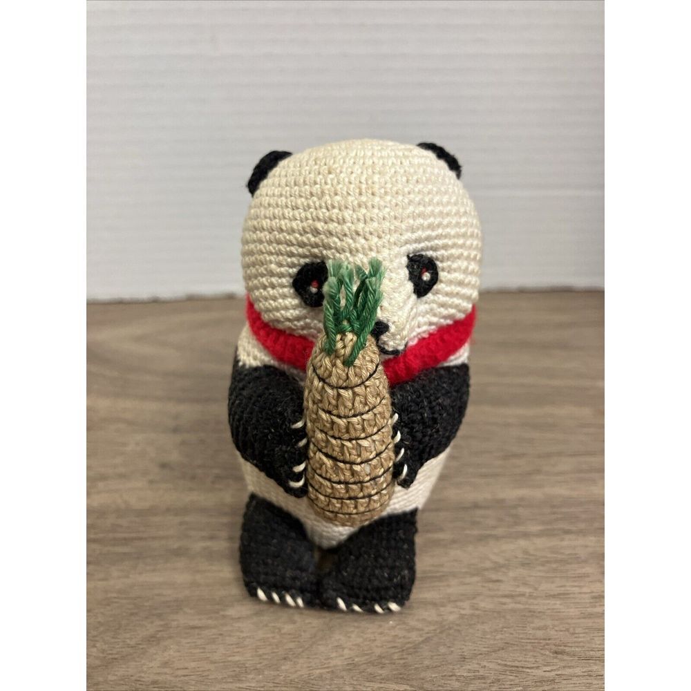 5" Panda Plush‎ With Bamboo Shoot